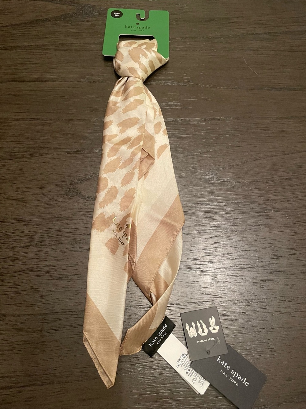 kate spade leopard silk scarf